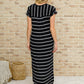 Striped Maxi Dress In Black