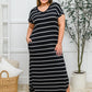 Striped Maxi Dress In Black