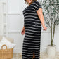 Striped Maxi Dress In Black