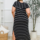 Striped Maxi Dress In Black