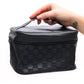 Subtly Checked Cosmetic Bags set of 4 in Black