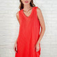 The Power I Hold V-Neck Ribbed Knit Dress in Summer Coral