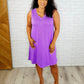 The Power I Hold V-Neck Ribbed Knit Dress in Tropical Violet