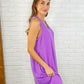 The Power I Hold V-Neck Ribbed Knit Dress in Tropical Violet