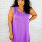 The Power I Hold V-Neck Ribbed Knit Dress in Tropical Violet