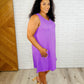 The Power I Hold V-Neck Ribbed Knit Dress in Tropical Violet