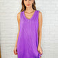 The Power I Hold V-Neck Ribbed Knit Dress in Tropical Violet