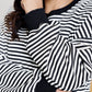 Too Good to Be True Striped Drop Shoulder Top in Black