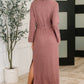 Travel Plush Knit Dress in Autumn Berry