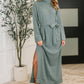 Travel Plush Knit Dress in Soft Teal
