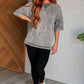 Unbothered Mineral Wash Top in Grey