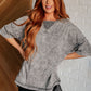 Unbothered Mineral Wash Top in Grey