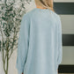 Urban Flux Scooped Hi-Low Long Pullover in Blue Grey