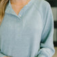 Urban Flux Scooped Hi-Low Long Pullover in Blue Grey