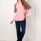 Walk for Miles Floral Color Block Top