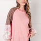 Walk for Miles Floral Color Block Top