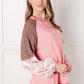 Walk for Miles Floral Color Block Top