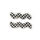 Wavy Clip Set in Checkered Black