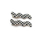 Wavy Clip Set in Checkered Black