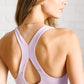 Working Out My Ego Cross Back Sports Bra in Mauve Peony