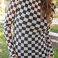 Alyssa Mesh Top — Black Checkered
