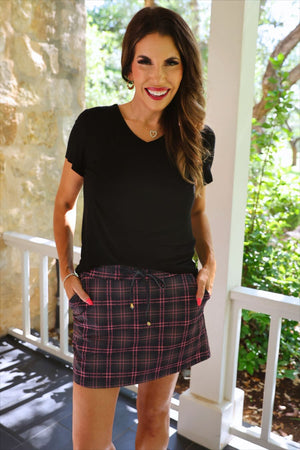Ellie Plaid Skort