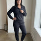 Everyday Ease black joggers and quarter zip jacket