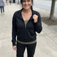 Everyday Ease black joggers and quarter zip jacket