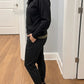 Everyday Ease black joggers and quarter zip jacket