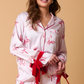 Satin Pajama Top with Bow on the Cuffs