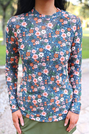 Kate Mesh Top — Gwen Floral