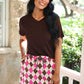 Preppy Argyle Skort