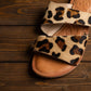 Spirited Dual Strap Slide in Leopard
